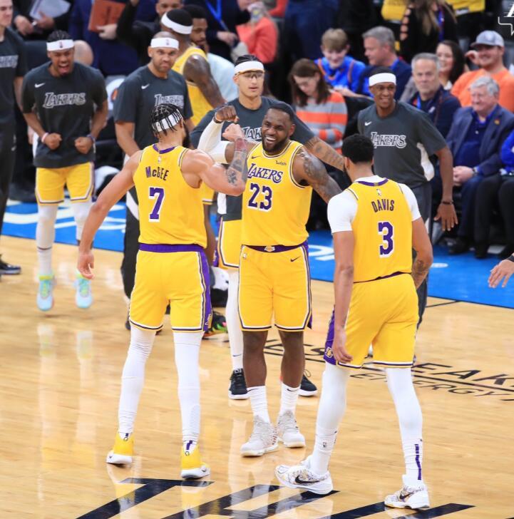 Six straight wins: the Lakers beat the Thunder